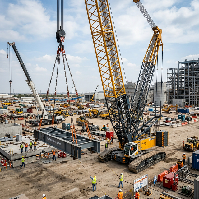 Heavy Duty Crane on Site